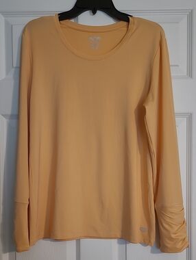 Reel Legends Light Peach Long-Sleeve Women's Top Size L